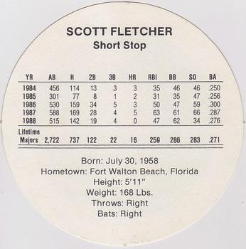 1989 Cadaco Discs #NNO Scott Fletcher Back