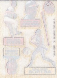 1985 Topps Rub-downs #NNO Moose Haas / Bruce Sutter / Dickie Thon / Andre Thornton Back