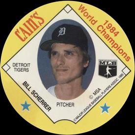 1985 Cain's Detroit Tigers Discs #NNO Bill Scherrer Front