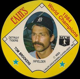 1985 Cain's Detroit Tigers Discs #NNO Tom Brookens Front