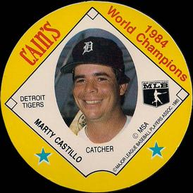 1985 Cain's Detroit Tigers Discs #NNO Marty Castillo Front