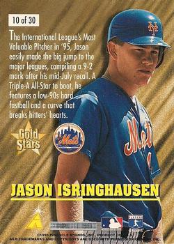 1996 Score - Gold Stars #10 Jason Isringhausen Back