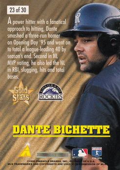 1996 Score - Gold Stars #23 Dante Bichette Back