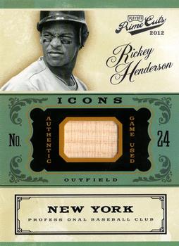 2012 Playoff Prime Cuts - Icons Bats #21 Rickey Henderson Front