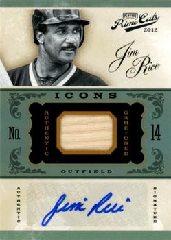 2012 Playoff Prime Cuts - Icons Bats Signatures #13 Jim Rice Front