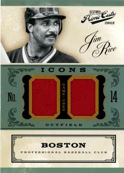 2012 Playoff Prime Cuts - Icons Materials Combos #13 Jim Rice Front