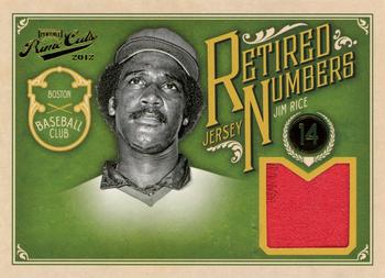 2012 Playoff Prime Cuts - Retired Jersey Numbers Prime #17 Jim Rice Front