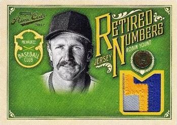 2012 Playoff Prime Cuts - Retired Jersey Numbers Prime #19 Robin Yount Front
