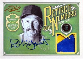 2012 Playoff Prime Cuts - Retired Jersey Numbers Prime Signatures #19 Robin Yount Front