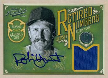 2012 Playoff Prime Cuts - Retired Jersey Numbers Signatures #19 Robin Yount Front