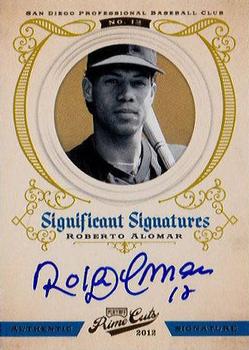 2012 Playoff Prime Cuts - Significant Signatures #49 Roberto Alomar Front