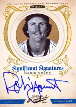 2012 Playoff Prime Cuts - Significant Signatures #50 Robin Yount Front