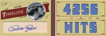 2012 Playoff Prime Cuts - Timeline Booklet Signatures Stats #24 Pete Rose Front