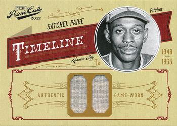 2012 Playoff Prime Cuts - Timeline Jersey Number #45 Satchel Paige Front