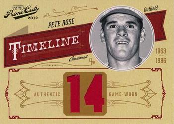 2012 Playoff Prime Cuts - Timeline Jersey Number Prime #40 Pete Rose Front