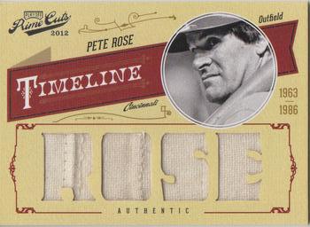 2012 Playoff Prime Cuts - Timeline Materials Custom Names #40 Pete Rose Front