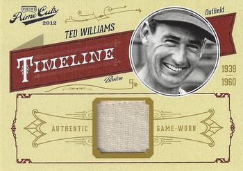 2012 Playoff Prime Cuts - Timeline Memorabilia #46 Ted Williams Front