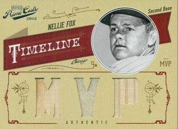 2012 Playoff Prime Cuts - Timeline Trios Materials MVP #37 Nellie Fox Front