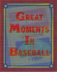 1988 Score - Magic Motion: Great Moments in Baseball #13 Don Mattingly: 09/30/1984 Front