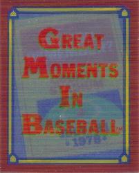 1988 Score - Magic Motion: Great Moments in Baseball #18 Pete Rose: 07/31/1978 Front