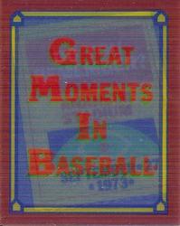 1988 Score - Magic Motion: Great Moments in Baseball #23 Nolan Ryan: 09/27/1973 Front