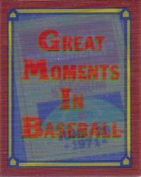 1988 Score - Magic Motion: Great Moments in Baseball #24 Frank Robinson: 06/26/1971 Front