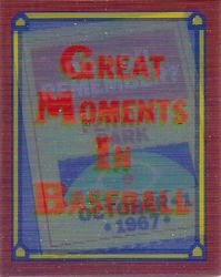 1988 Score - Magic Motion: Great Moments in Baseball #31 Carl Yastrzemski: 10/01/1967 Front