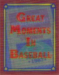 1988 Score - Magic Motion: Great Moments in Baseball #3 Don Mattingly: 07/18/1987 Front