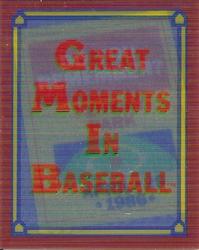 1988 Score - Magic Motion: Great Moments in Baseball #9 Roger Clemens: 04/29/1986 Front