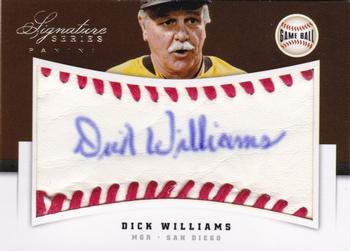 2012 Panini Signature Series - Game Ball Signatures #24 Dick Williams Front