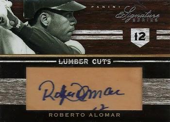 2012 Panini Signature Series - Lumber Cut Signatures #25 Roberto Alomar Front