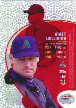 1998 Topps Tek - Pattern 24 #44 Matt Williams Back