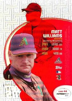 1998 Topps Tek - Pattern 89 #44 Matt Williams Back