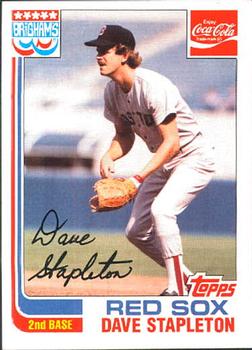 1982 Topps Brigham's/Coca-Cola Boston Red Sox #19 Dave Stapleton Front