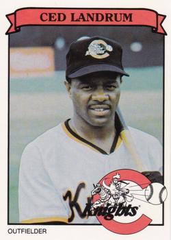 1989 Charlotte Knights #4 Ced Landrum Front