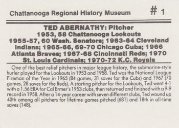 1989 Chattanooga Lookouts Legends II #1 Ted Abernathy Back