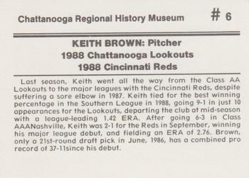 1989 Chattanooga Lookouts Legends II #6 Keith Brown Back