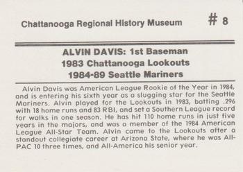 1989 Chattanooga Lookouts Legends II #8 Alvin Davis Back