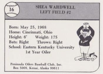 1989 Peninsula Oilers #16 Shea Wardwell Back
