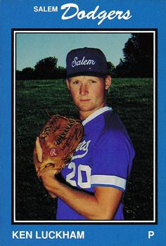 1989 Salem Dodgers #15 Ken Luckham Front