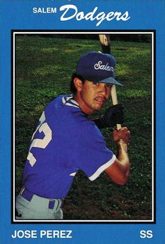 1989 Salem Dodgers #22 Jose Perez Front