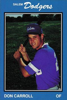 1989 Salem Dodgers #9 Don Carroll Front