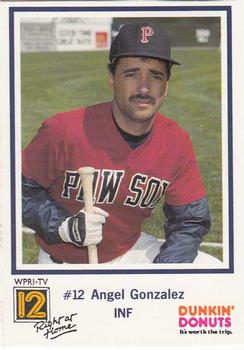 1989 Dunkin' Donuts Pawtucket Red Sox #NNO Angel Gonzalez Front