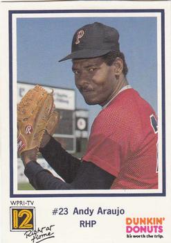 1989 Dunkin' Donuts Pawtucket Red Sox #NNO Andy Araujo Front