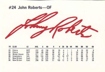 1989 Dunkin' Donuts Pawtucket Red Sox #NNO John Roberts Back