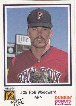 1989 Dunkin' Donuts Pawtucket Red Sox #NNO Rob Woodward Front
