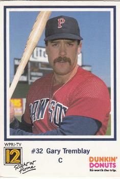 1989 Dunkin' Donuts Pawtucket Red Sox #NNO Gary Tremblay Front