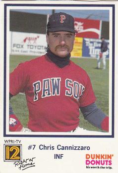 1989 Dunkin' Donuts Pawtucket Red Sox #NNO Chris Cannizzaro Front