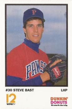 1990 Dunkin' Donuts Pawtucket Red Sox #1 Steve Bast Front