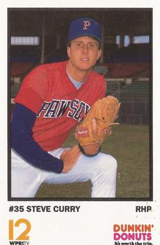1990 Dunkin' Donuts Pawtucket Red Sox #4 Steve Curry Front